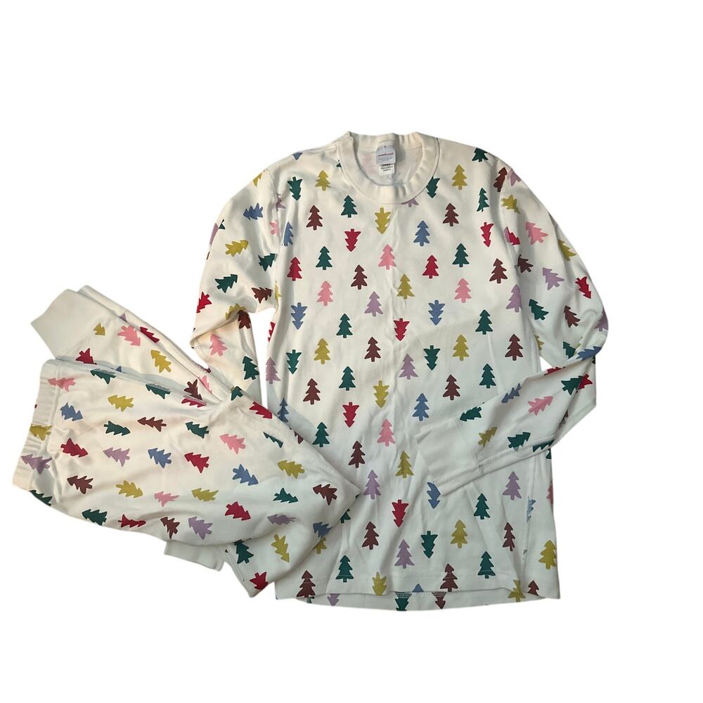 Hanna Andersson Adult Unisex M Christmas Tree Pajamas Organic Cotton Holiday